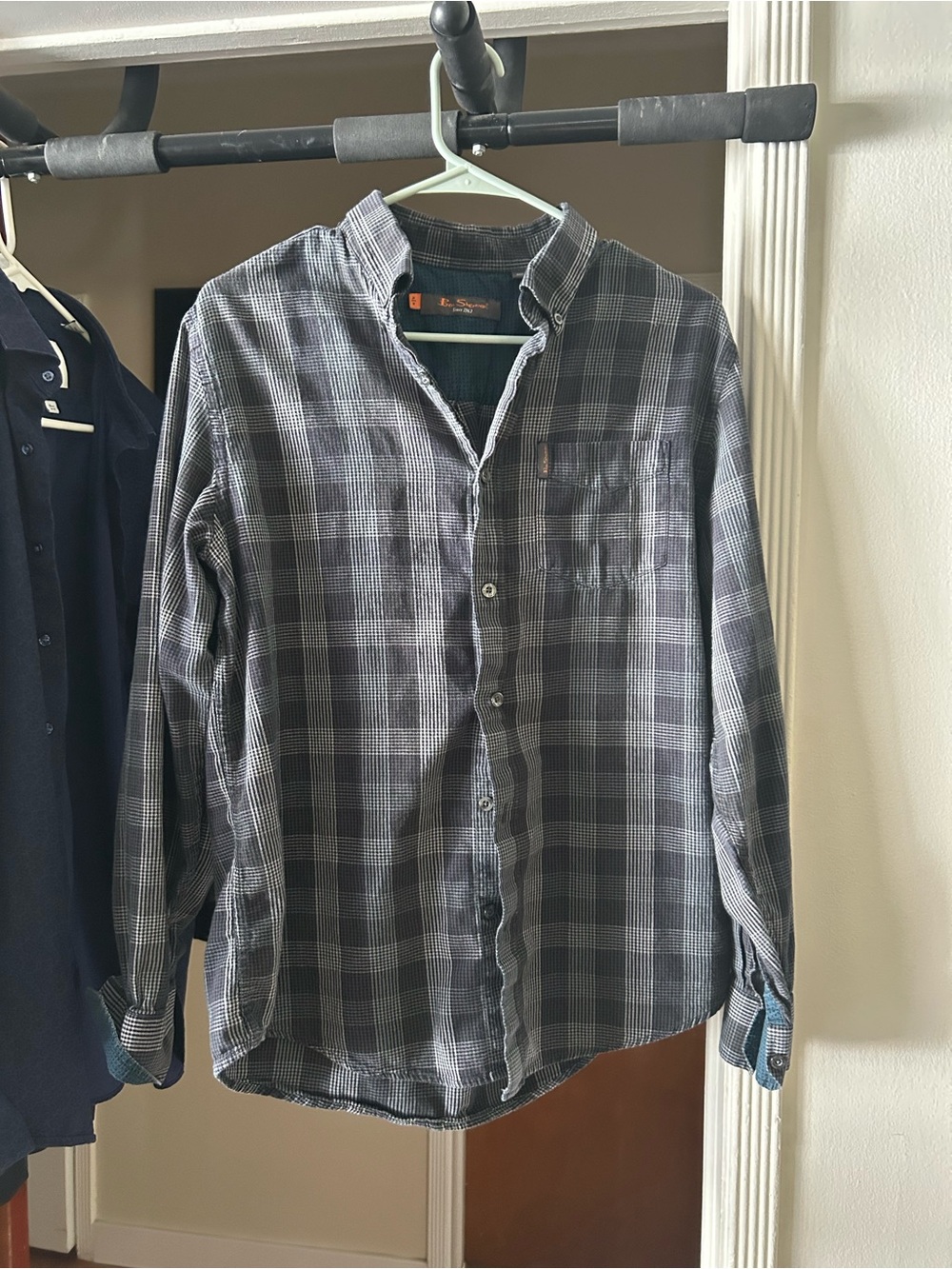 Men's Ben Sherman Gray Plaid Button-Down Shirt - Unbranded